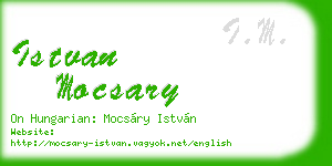 istvan mocsary business card